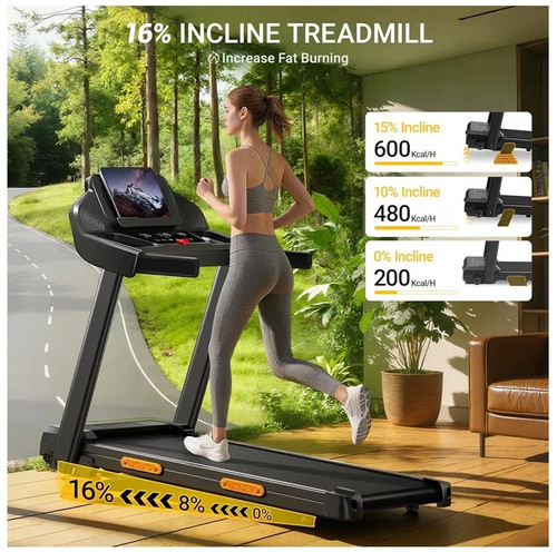 Electric folding treadmill - folding, 16%