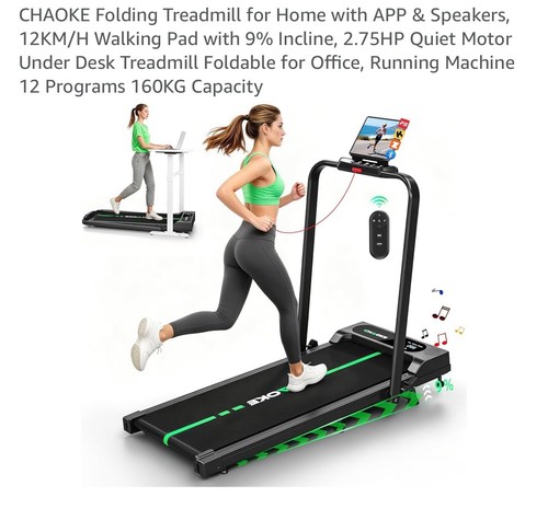 Chaoke folding treadmill - folding, for