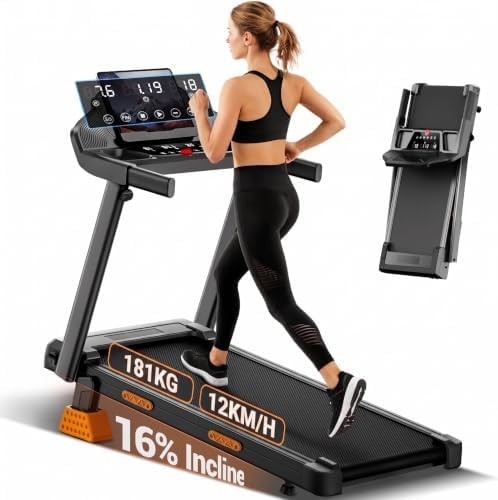 Folding treadmill with - with, 16%